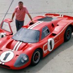 Caroll Shelby with the race winning Ford Mark IV in 1967