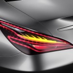 Metallic red colored tail lamps on the Mercedes-Benz Concept Style Coupe
