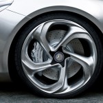 20 inch sporty turbine design alloys with perforated pins on the Mercedes-Benz Concept Style Coupe`