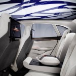 BMW Concept Active Tourer Interior : Travel & Comfort System - vertical track allows folding tables