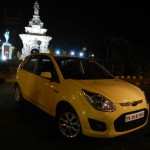 New Ford Figo Bright Yellow Mumbai Flora Fountain 01
