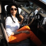 Actress Sridevi inside her new Cayenne Diesel