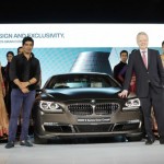 Mr Philipp von Sahr, President, BMW Group India with Manish Malhotra at the launch of the all-new BMW 6 Series Gran Coupe
